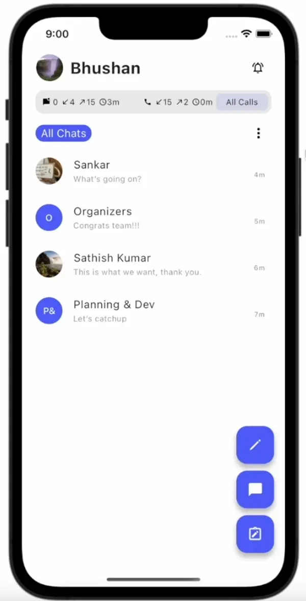 Chat Categories Feature Screenshot